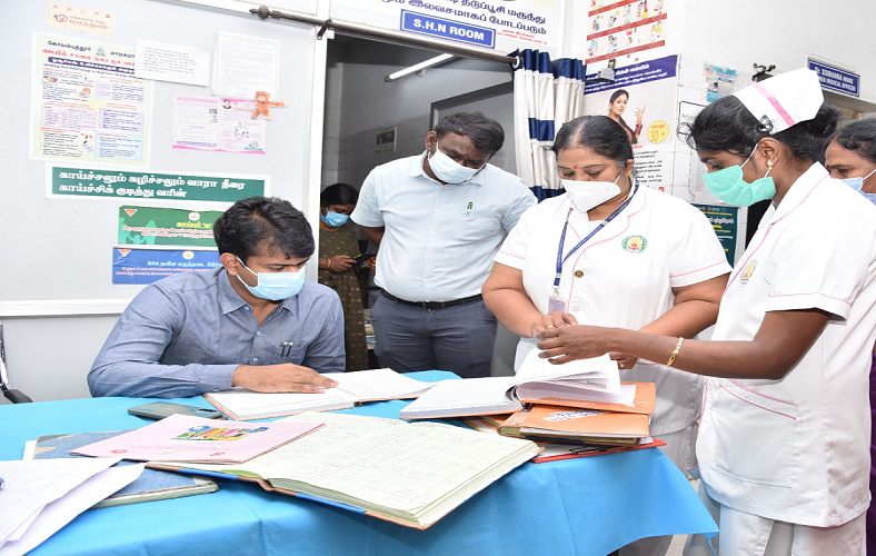  	Commissioner inspection @ Primary Health Center, Dr. Nanjappa Road